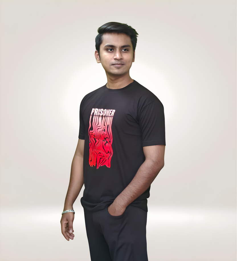 Prisoner Black Regular T-Shirt | Bold Streetwear Tee