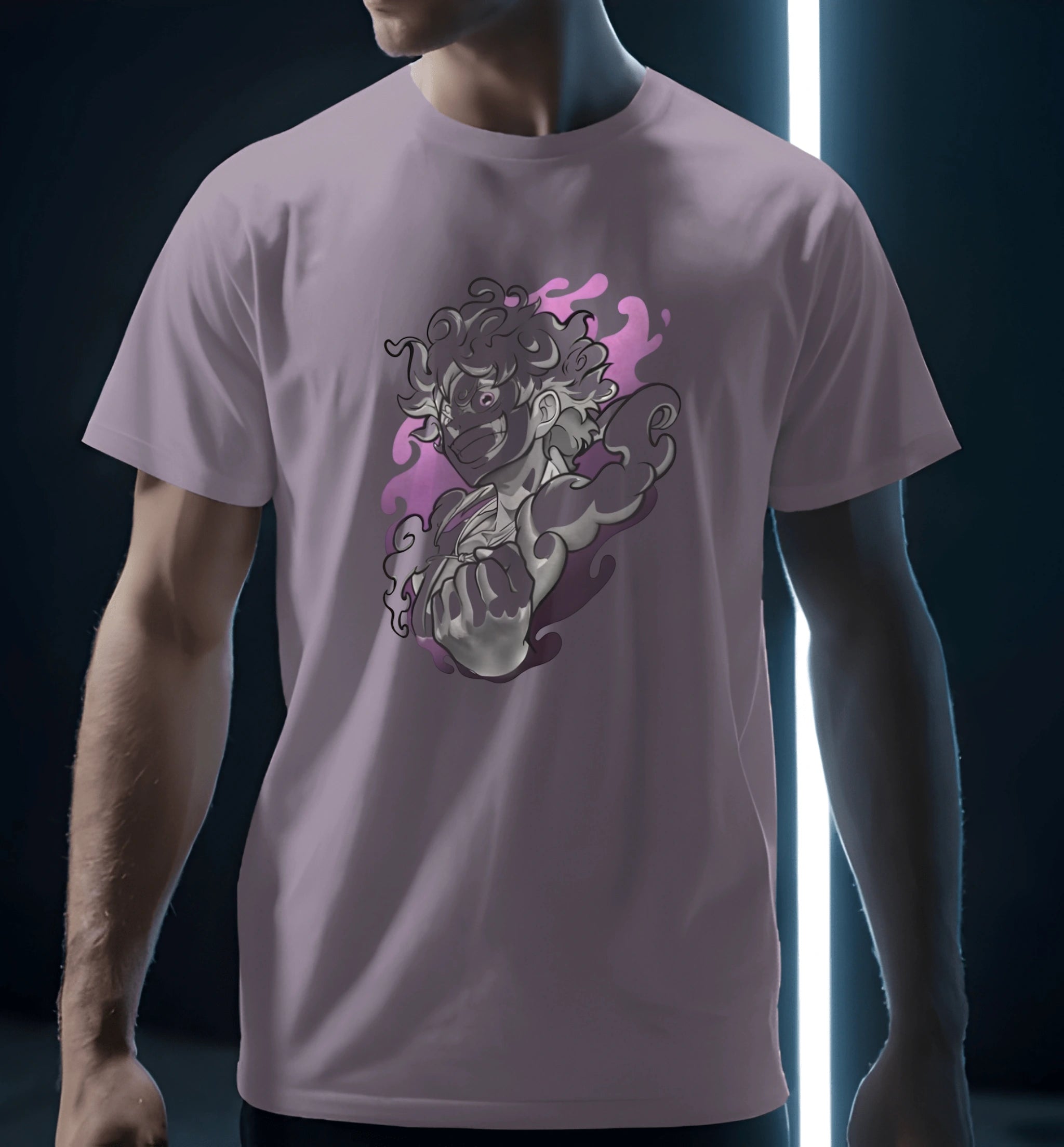AAMS Anime Lavender T-Shirt | Purple Flame Manga Graphic Tee